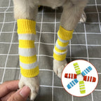 [2 Sets Elbow Support Guards] Pet Dog Elbow Guards, a Set of 2 Front Leg And 2 Hind Leg Protectors, Elbow Support Wraps, Leg Support Wraps, Breathable Elastic Knitted Protective Socks for Pets, 4pcs Pet Leg Socks. Lootquake LLC