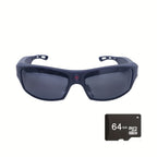 Smart Video Glasses 1080P HD Camera Glasses with Wireless Headset, Open Ear Speaker, AI Real-Time Translation Support 110+ Languages 102° Wide-angle, Sports Outdoor Glasses for Biking, Skiing, Motorcycling, Fishing Lootquake LLC