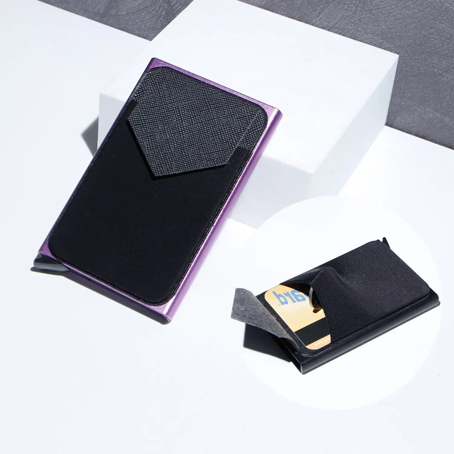 Metal Card Holder, Money Clip Aluminum Alloy Lycra Cloth - SJB-DIAMOND ELITES