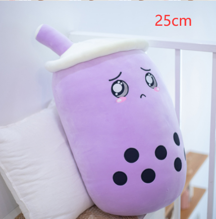 Cute Fruit Drink Plush Stuffed Soft Strawberry Milk Tea Plush Boba Tea Cup Toy Bubble Tea Pillow Cushion Kids Gift Pi-Mart