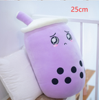 Cute Fruit Drink Plush Stuffed Soft Strawberry Milk Tea Plush Boba Tea Cup Toy Bubble Tea Pillow Cushion Kids Gift Pi-Mart