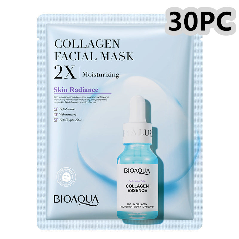 Collagen Face Mask Moisturizing Firming Face Sheet Mask Hyaluronic Acid Facial Masks Beauty Skin Care Gel Skin Care Lootquake LLC