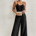 Ladies' Cross Leisure Vacation Lazy Backless Wide Leg Pants Camisole Skirt Jumpsuit - SJB-DIAMOND ELITES