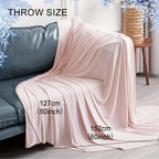 Cooling Blanket For Hot Sleepers - Soft, Breathable, Lightweight, Portable Silky Durable Single Layer Throw With Reversible Design, Ideal For Home Office Travel Car, Summer Use, Machine Washable - 1Pc Lootquake LLC