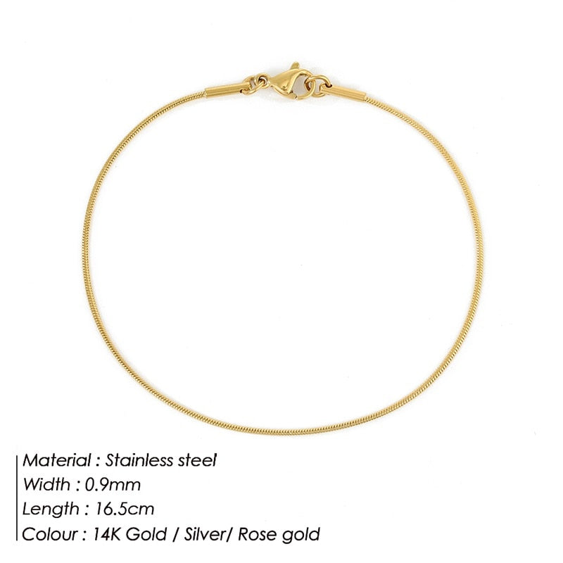 Stainless Steel Snake Chain Bracelet Pi-Mart