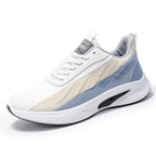Color-blocked Mesh Sneakers Men Breathable Comfortable Casual Fashion Lace Up Wear-resistant Walking Running Sports Shoes Pi-Mart