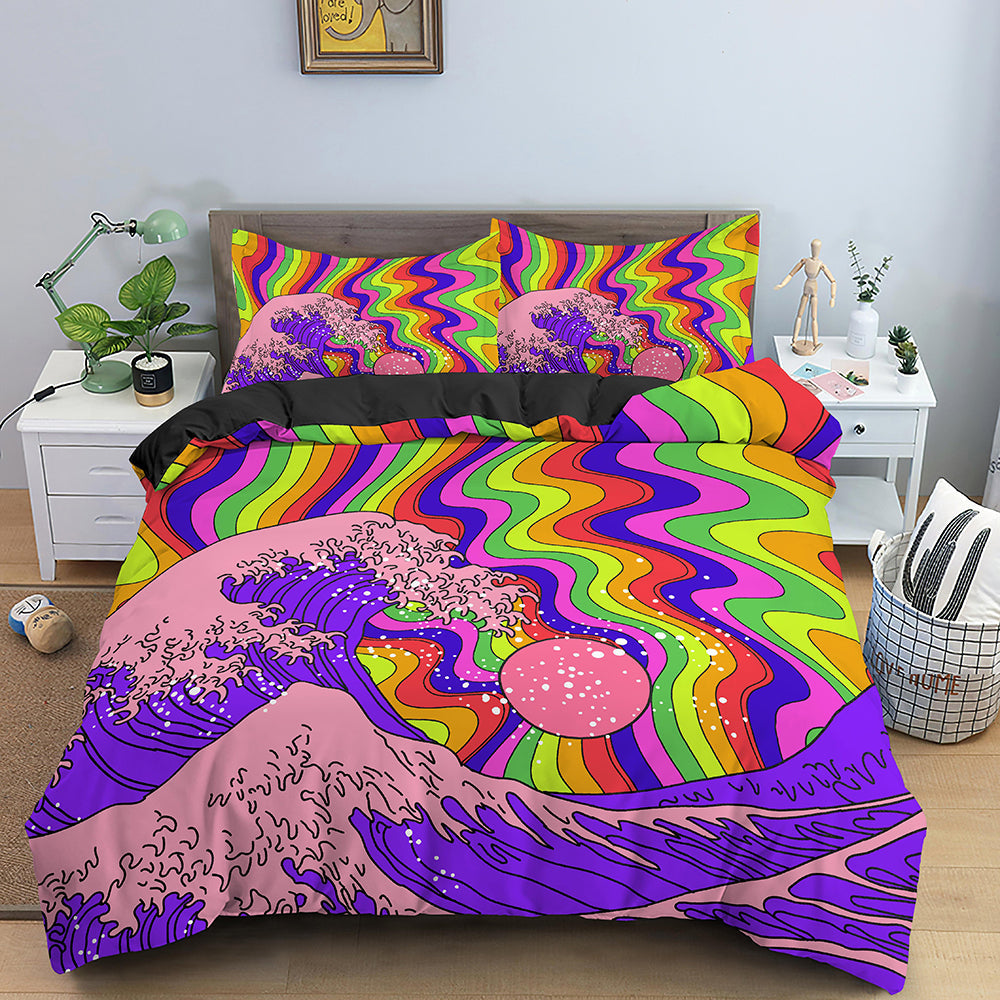Cross-border Three-piece Bed Set Home Textile Four-piece Set Basketball Quilt Cover Thick Twill Wish Pi-Mart