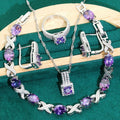Zircon Bracelet Necklace Earring Ring Pi-Mart