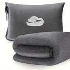 [Hot Selling] Ultra-Soft Embroidered Travel Blanket 2-in-1 with Pillowcase & Backpack Clip - Tear-Resistant, Allergy-Friendly Flannel for All Seasons Lootquake LLC