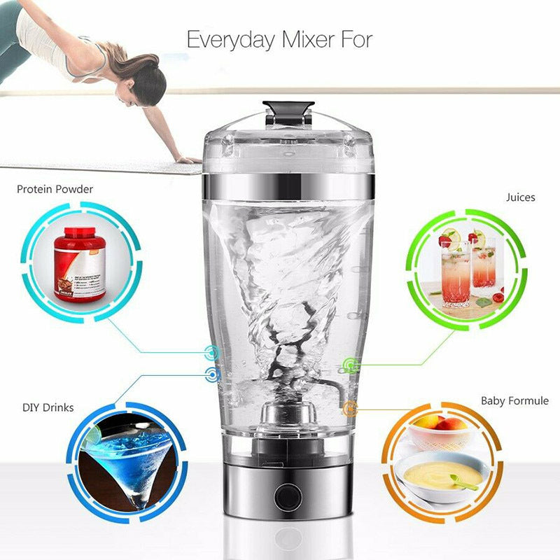 Electric Protein Shake Stirrer USB Shake Bottle Milk Coffee Blender Kettle Sports And Fitness Charging Electric Shaker Cup Pi-Mart