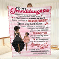 1pc Cozy Letter Flannel Blanket - Soft, Warm, and Multi-Purpose for Couch, Bed, Sofa, Office, and Camping - Heartfelt Gift for Granddaughter, Family, and Friends for All Seasons