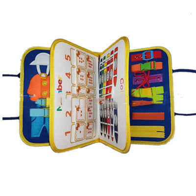 New Busy Book Children's Busy Board Dressing And Buttoning Learning Baby Early Education Preschool Sensory Learning Toy Pi-Mart