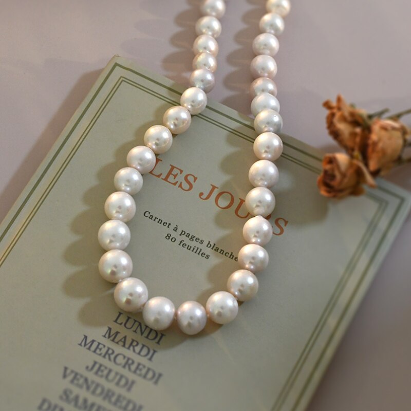 Big Edison Natural Freshwater Pearl Necklace Pi-Mart