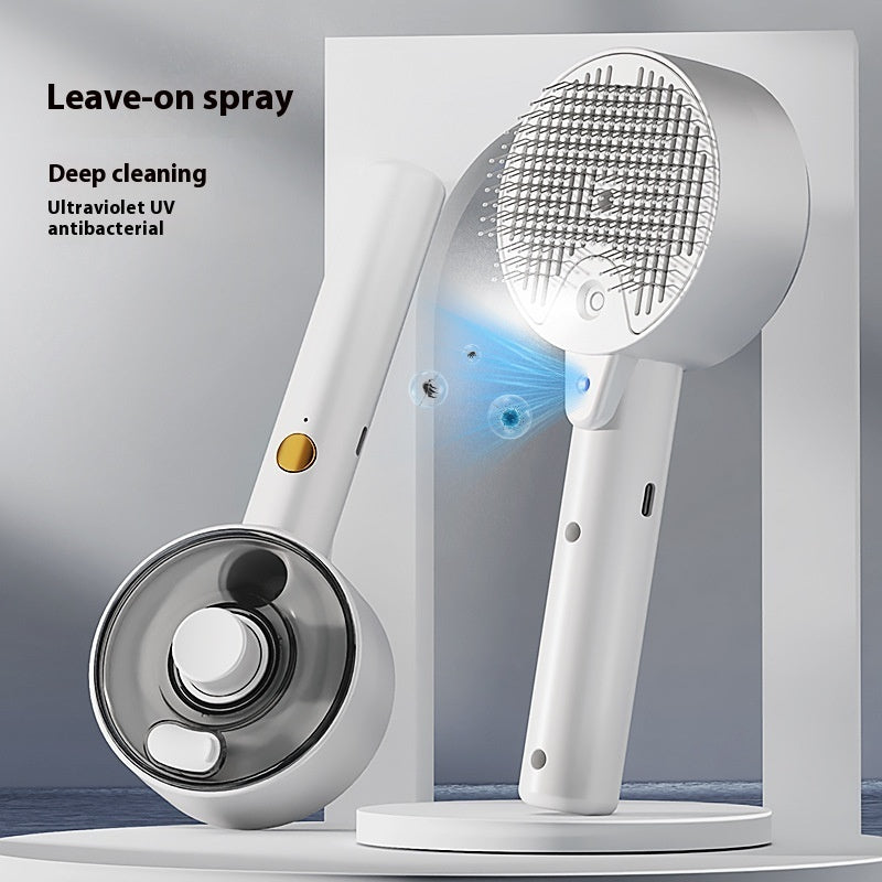 Animal Hair Remover Brush Dog And Cat Steam Brush Pet Self Cleaning Dog Brush Grooming Removes Cat Hairs Cat Dog Accessories Pet Products Pi-Mart
