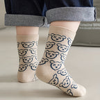 5 Pairs of Vibrant Cartoon Checkered Crew Socks for Boys - Calf Socks with Breathable, Comfy, Casual Style for Unisex Kids, Perfect for Outdoor Play All Seasons, Soft, Gentle, and Durable Lootquake LLC