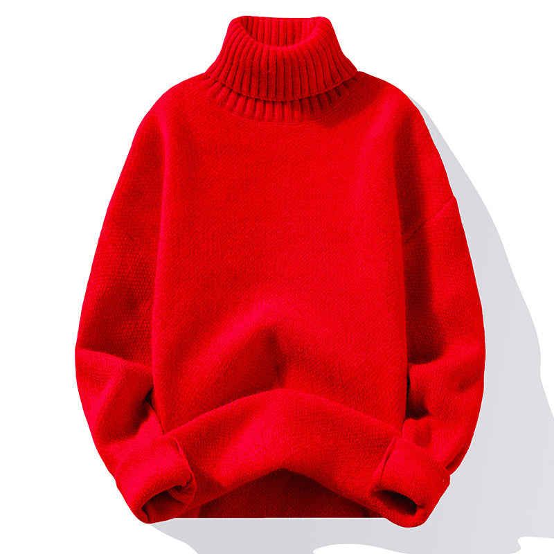 Sweater Soft Sweater Men's Slim-fit Thickened Pullover Bottoming Shirt Pi-Mart