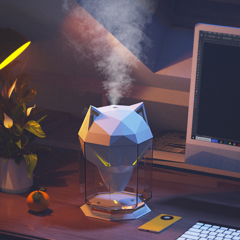 War Wolf Air Humidifier Ultrasonic Air Diffuser Colorful Lights Humidifier Air Nano Spray Home Desktop Supplies Pi-Mart