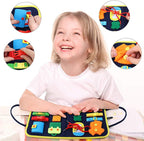New Busy Book Children's Busy Board Dressing And Buttoning Learning Baby Early Education Preschool Sensory Learning Toy Pi-Mart