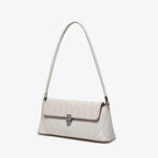 Small shoulder purse, pink baguette armpit bag, versatile diamond tote bag, simple shoulder bag