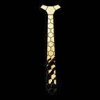 Stitching Geometric Plaid Gold Tie Men's Suit Clothing Lootquake LLC