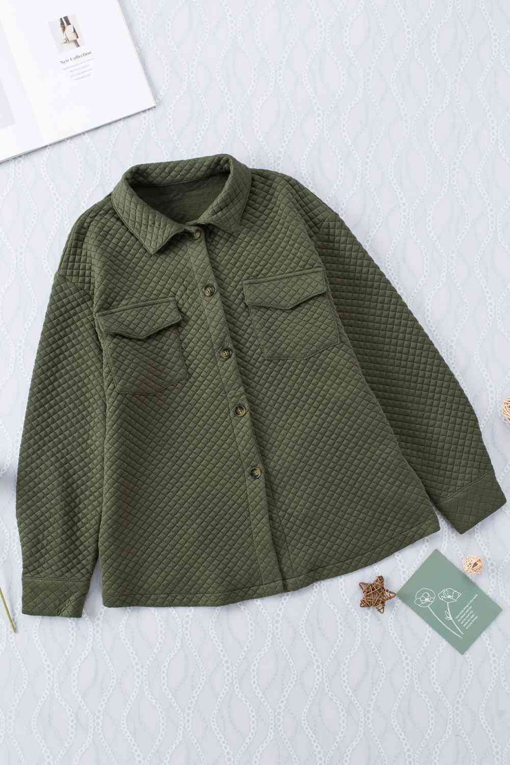 Comfortable Button-Down Collared Jacket Classic Lightweight Classic Design With Pockets Stevvex