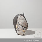 Sculpture Hand Drawn Horse Head Ornaments Lootquake LLC