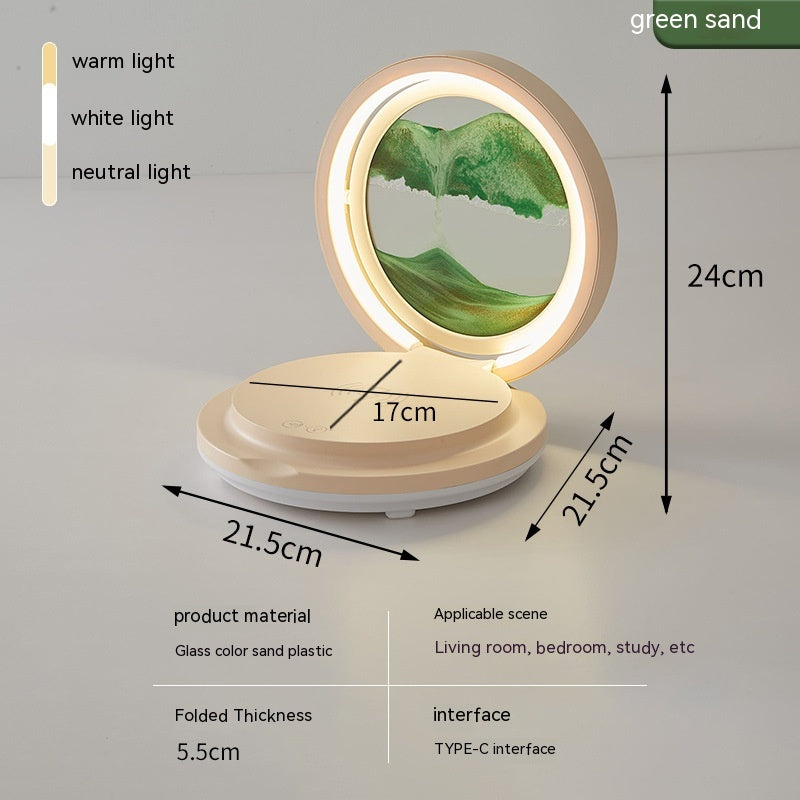 Creative Quicksand Painting Mobile Phone Charging Bluetooth Speaker Desk Lamp Pi-Mart