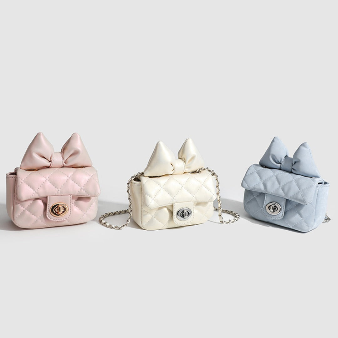 Mini fashion small square bag, summer ballet sports style bow mini crossbody bag, rhombus mini crossbody bag for women, toddler purse