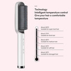 New 2 In 1 Hair Straightener Hot Comb Negative Ion Curling Tong Dual-purpose Electric Hair Brush Pi-Mart
