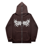 Cross Letter Printing Hooded Sweater Pi-Mart