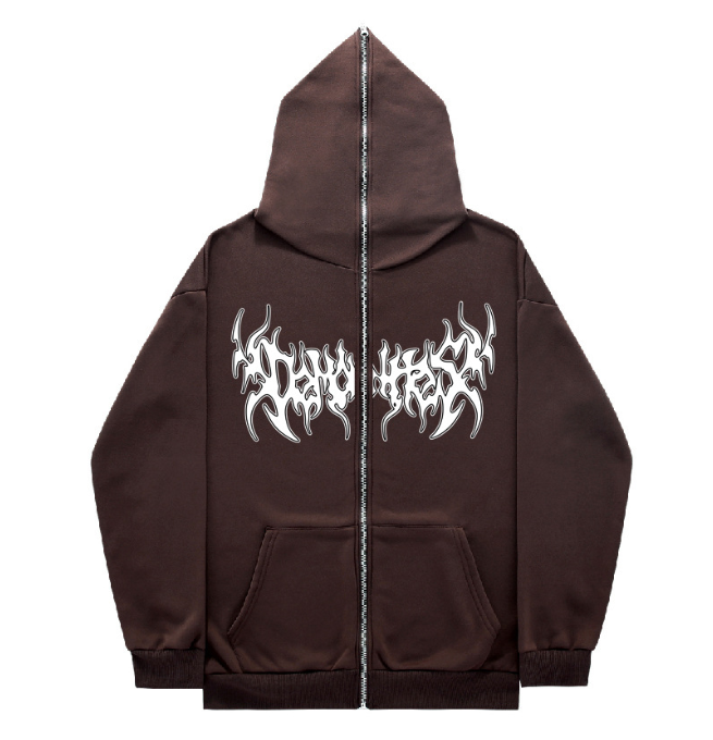 Cross Letter Printing Hooded Sweater Pi-Mart