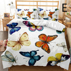 Butterfly Series Three-piece Bedding Quilt Cover Set Pi-Mart