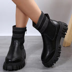 Women's Fashionable Knitted Women's Middle Boots Pi-Mart