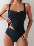 Women's Two-piece Casual Swimsuit P237 Black - SJB-DIAMOND ELITES