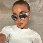 Super Texture Cool Sunglasses Futuristic Technology Punk Pi-Mart