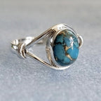 Turquoise Ring Unique Lady Simple Fashion Pi-Mart