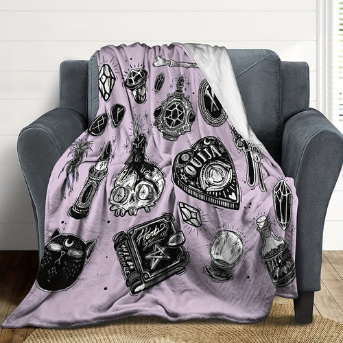 1pc Witch Gothic Blanket Lightweight Flannel Lootquake LLC