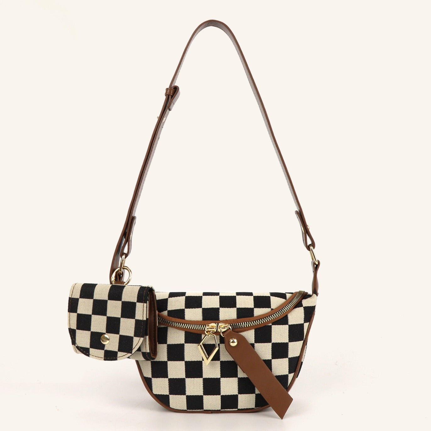 Small Crossbody Versatile Checkerboard Chest Bag – Fashion Plaid Waist Bag, Stylish Messenger Bag & Fanny Pack for Everyday Use - SJB-DIAMOND ELITES