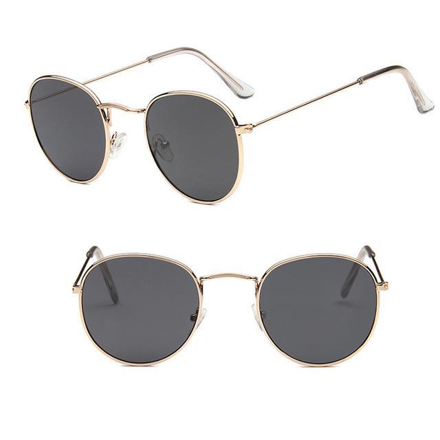 Leon Elegant Unisex Woman and Man Classic Round  Sunglasses Designer Glasses Lady Round Luxury Retro Sunglasses With Vintage Mirror Oculos De Sol Gafas - SJB-DIAMOND ELITES