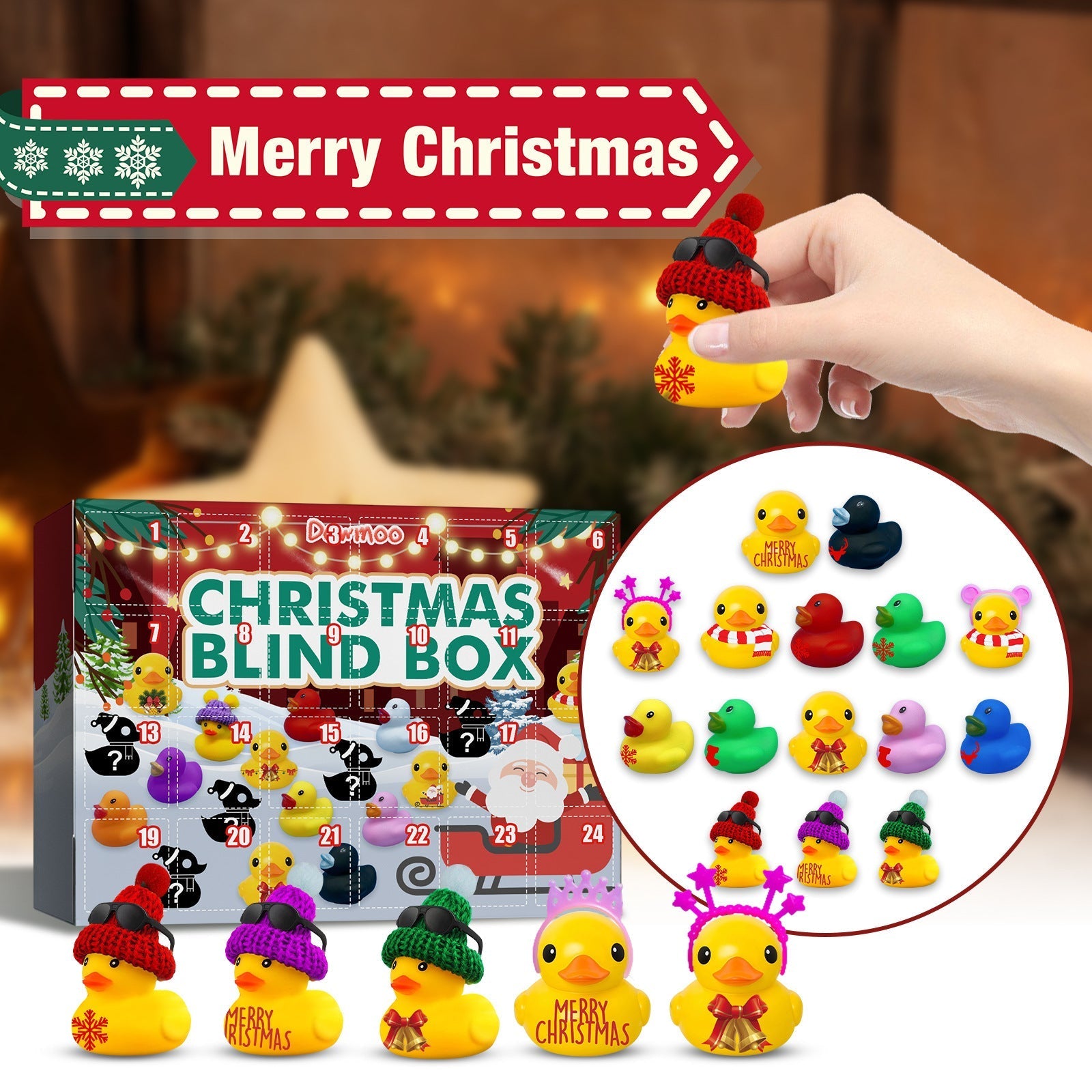 Dowmoo Christmas Rubber Duck Advent Calendar Pi-Mart