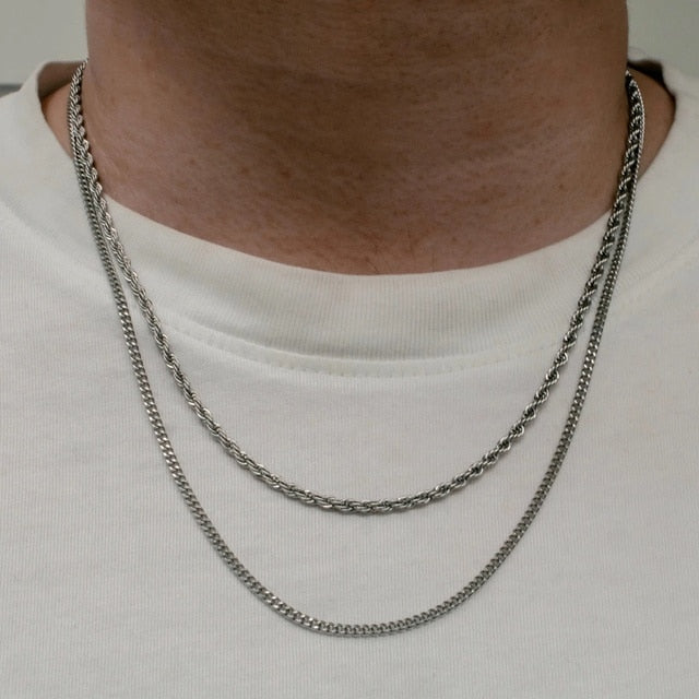 Twisted Rope Links Collar Necklace Pi-Mart