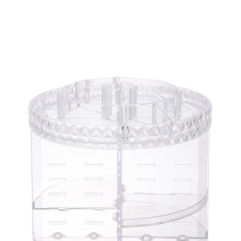 Diamond Pattern Cosmetic Storage Box 360 Rotating Storage Box Pi-Mart