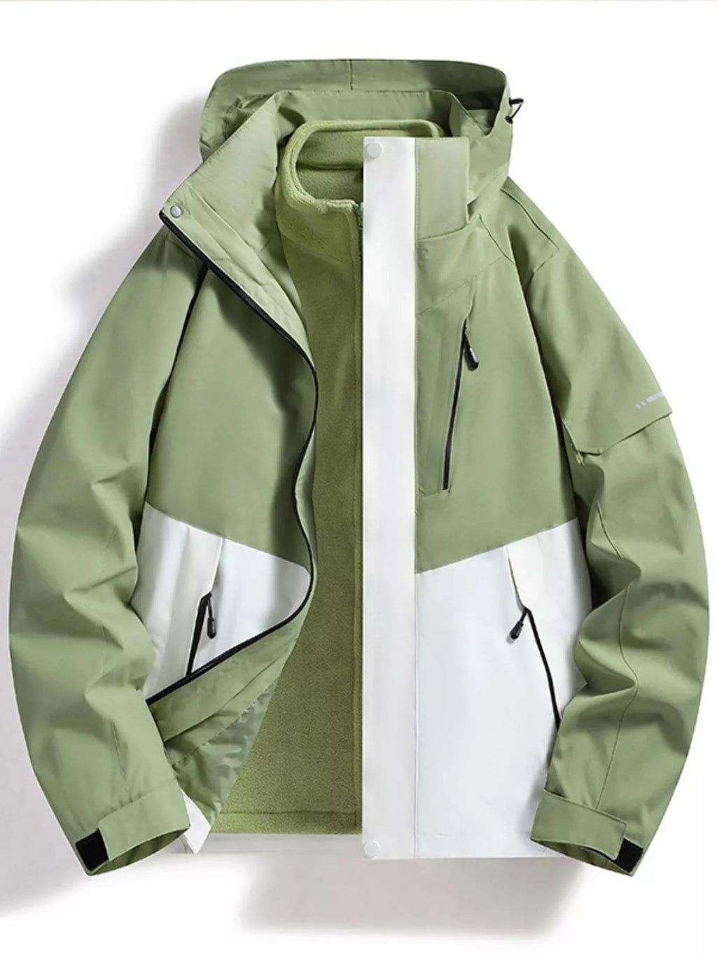 AquaGuard Men's All-Weather Zip Hoodie Plus Sizes THRIXINE