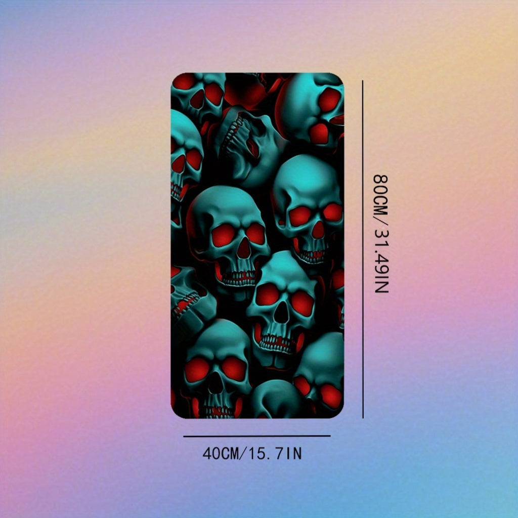 Large Extended Gaming Mouse Pad with Skull Design, Non-Slip Rubber Base, Stitched Edges, Waterproof, Thick Oversized Desk Mat for Esports, Study, Office - Washable Material, Durable 1PC Lootquake LLC