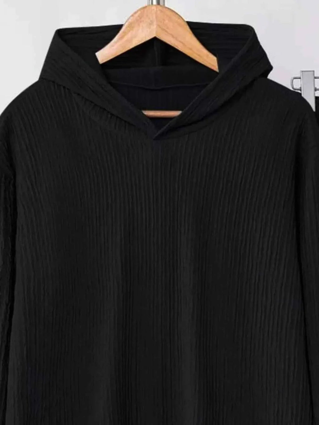 Textured Long Sleeve Hoodie and Pants Set THRIXINE
