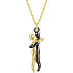 Couple Hugging Pendant Necklace Pi-Mart