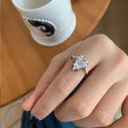 Silver Color Heart Ring - SJB-DIAMOND ELITES