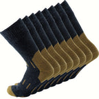 4 Pairs of Premium 79% Merino Wool Athletic Crew Socks for Men - Warm, Breathable, and Moisture-Wicking for Hiking, Running, Climbing - US Sizes 10-13