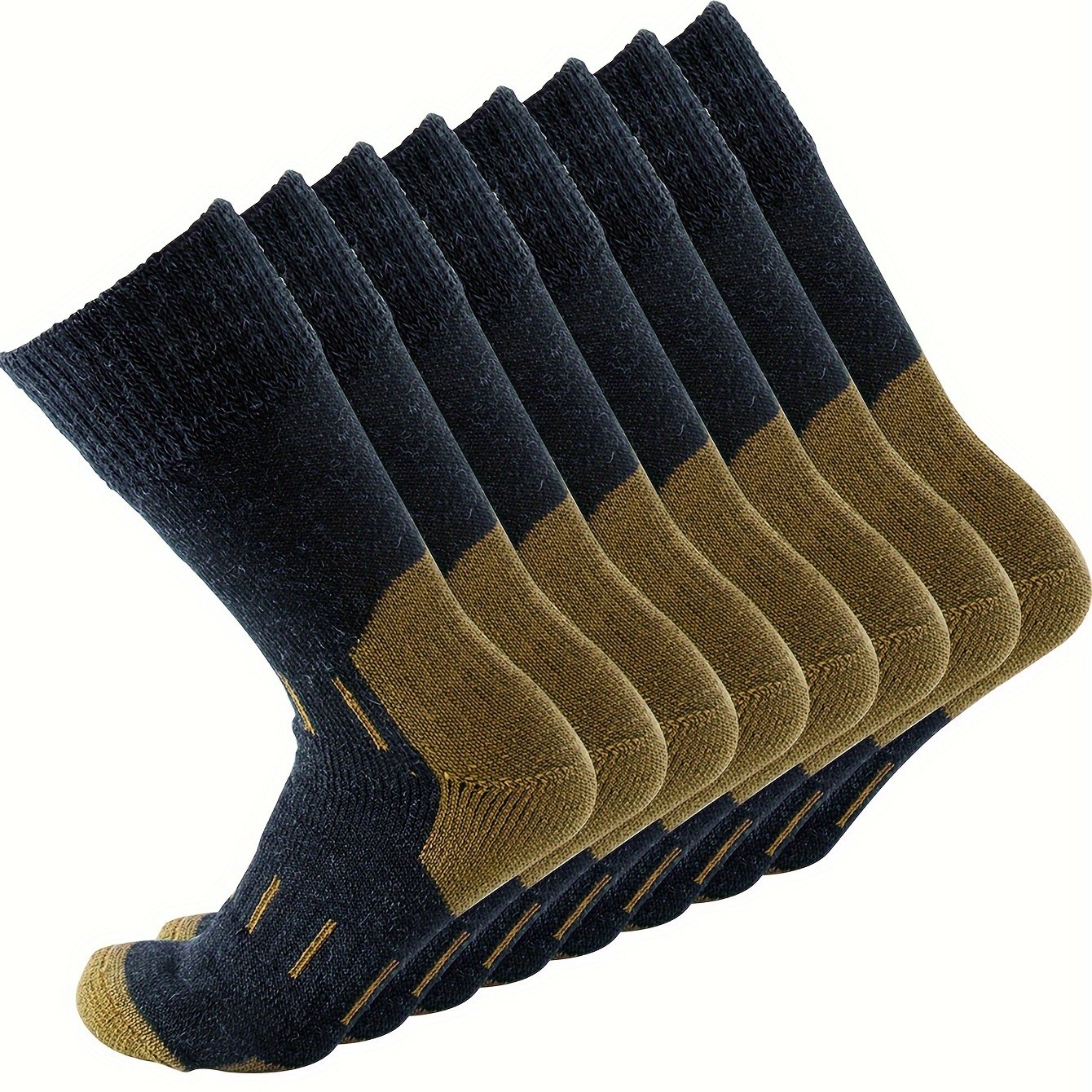 4 Pairs of Premium 79% Merino Wool Athletic Crew Socks for Men - Warm, Breathable, and Moisture-Wicking for Hiking, Running, Climbing - US Sizes 10-13