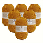 6pcs 4 Layers Hand-woven Crochet Yarn, Soft And Comfortable, 100% Acrylic Yarn, Suitable For DIY Crocheting And Knitting Scarf, Sweater, Shawl, Blanket, 1.76oz/pc